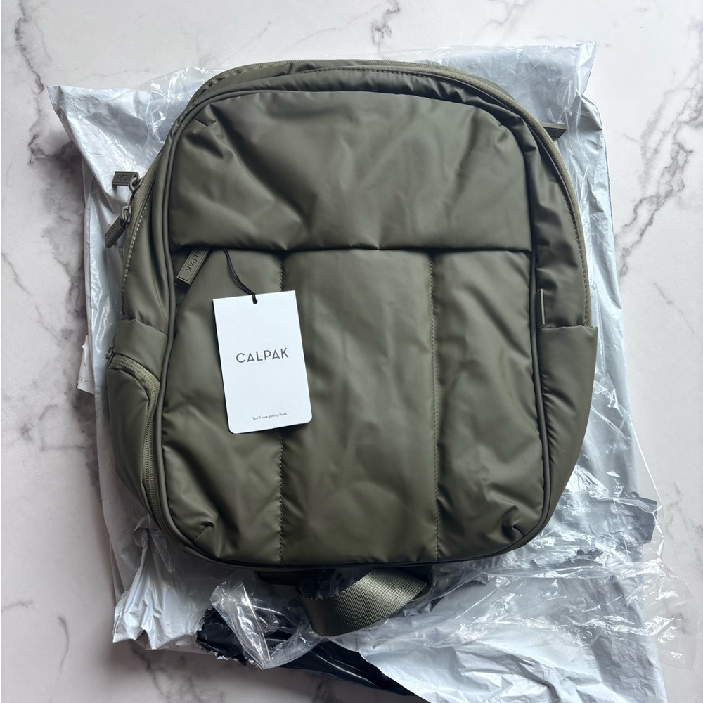 Calpak Olive Green Laptop Backpack